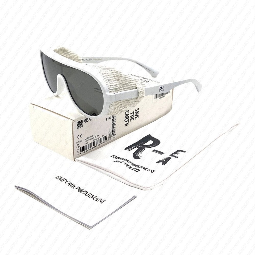 EMPORIO ARMANI EA4166Z 58726G 30mm Matte White Mirrored Sunglasses